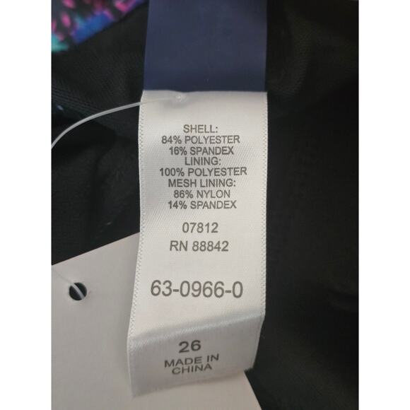 SwimSuits For All Floral Summer Swim Poolside One Piece Swim Dress 26 NWT - Picture 7 of 7